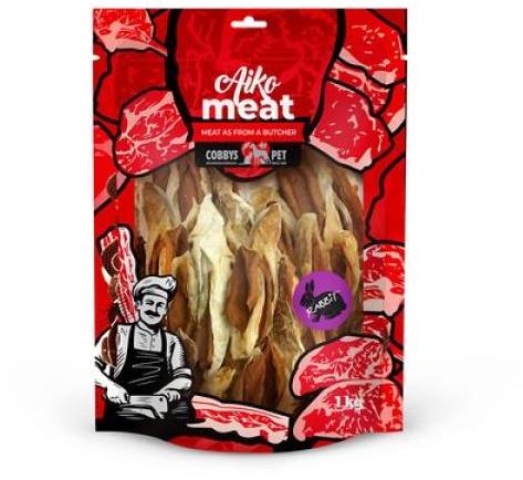 Cobbys Pet Aiko Meat sušené králičie ucho plnené kuracím mäsom 1 kg