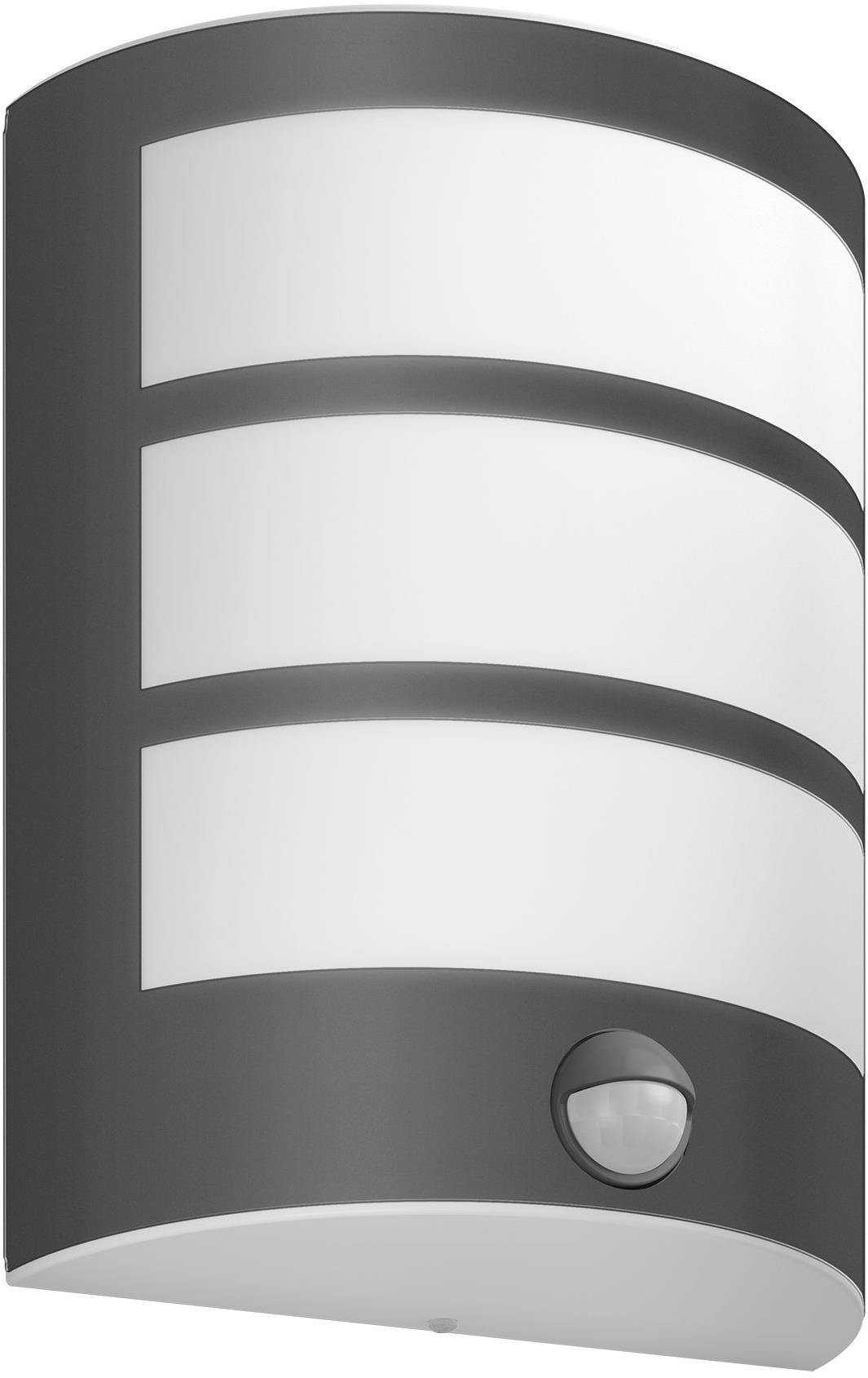 Philips LED Vonkajšie nástenné svietidlo so senzorom PYTHON 2700K