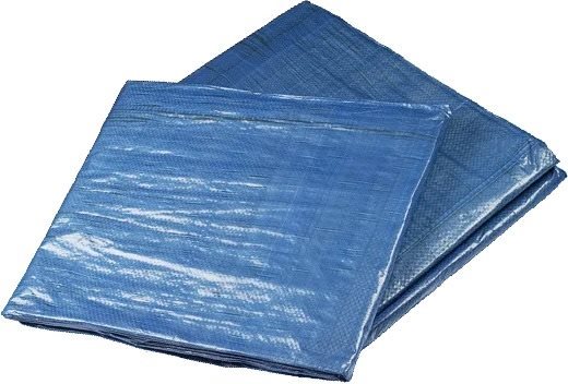 DEŇ BRAVEN Zakrývacia plachta s kovovými okami Standard modrá 6 × 8 m, 60 g/m2