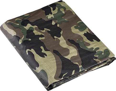 DEŇ BRAVEN Zakrývacia plachta maskovacia s okami 4 × 6 m, 80 g/m2