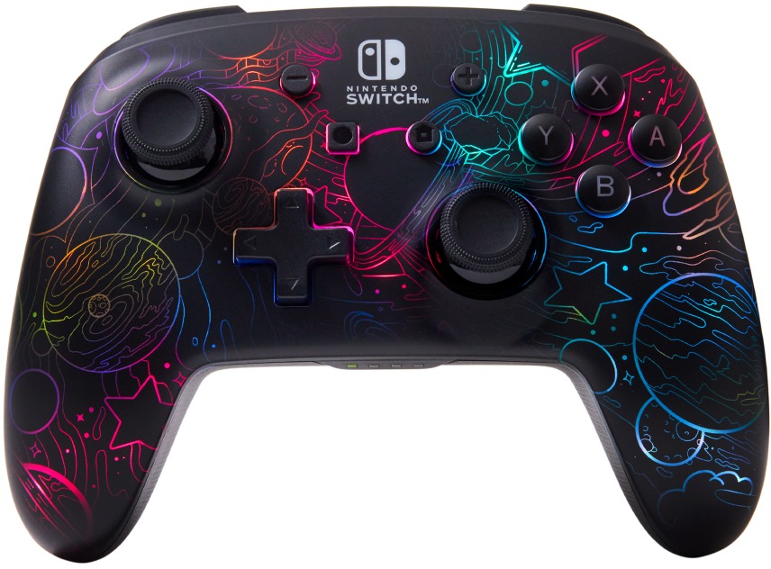 PowerA Enhanced Wireless Controller for Nintendo Switch with Lumectra – Galactic Vortex
