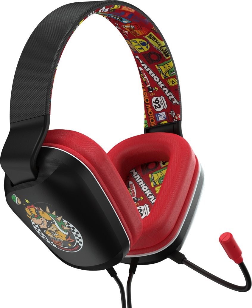 PowerA Wired Stereo Headset for Nintendo Switch – Super Mario Kart Rivals