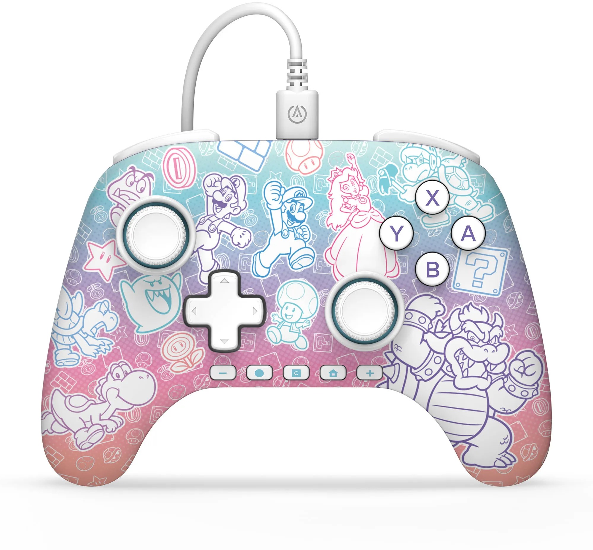 PowerA Advantage Wired Controller na Nintendo Switch 2 – Super Mario, Mushroom Kingdom