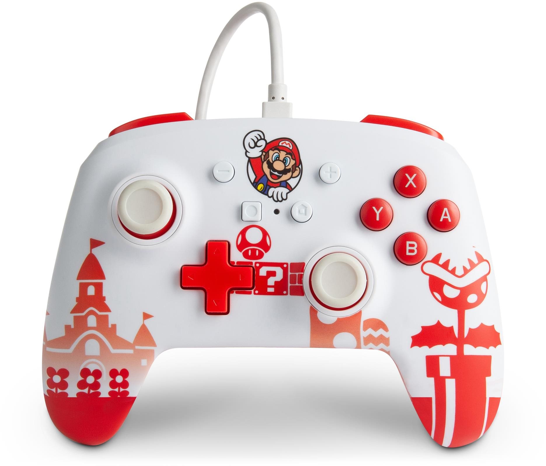 PowerA Enhanced Wired Controller for Nintendo Switch – Mario Red/White