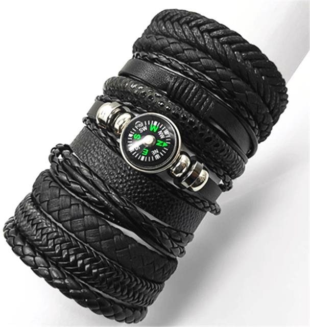 Predator Q1 Kožený náramok kompas sada 10 ks Q05/V