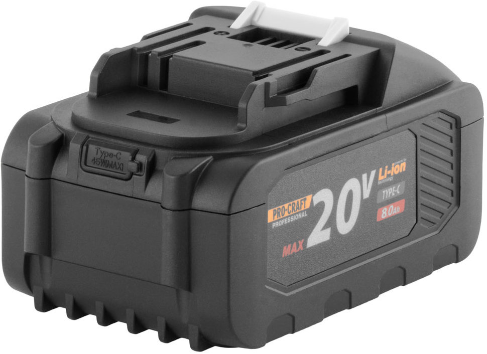 Procraft 20/8C 20 V Li-ion, 8000 mAh USB Type C