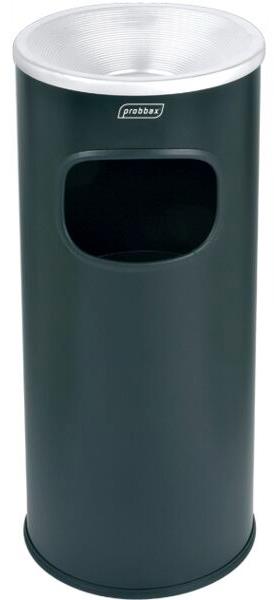 Probbax Kôš s popolníkom hliníkový 30 l, čierny