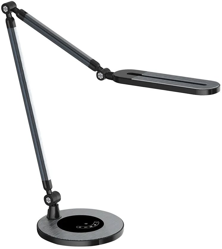 Luxera Prezent Ptyas LED 3CCT, stolná stmievateľná dotyková flexibilná lampa, šedá