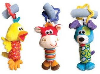 Playgro Cestovné závesné hračky 3 ks