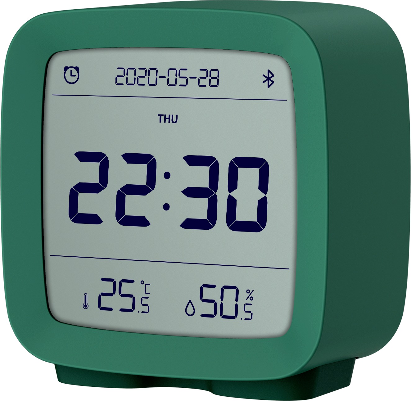 QINGPING Bluetooth Alarm clock (Temperature & RH monitor) – green