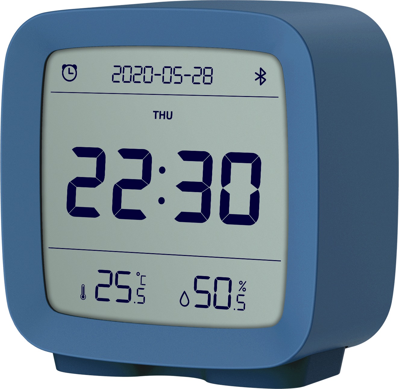 QINGPING Bluetooth Alarm clock (Temperature & RH monitor) – blue