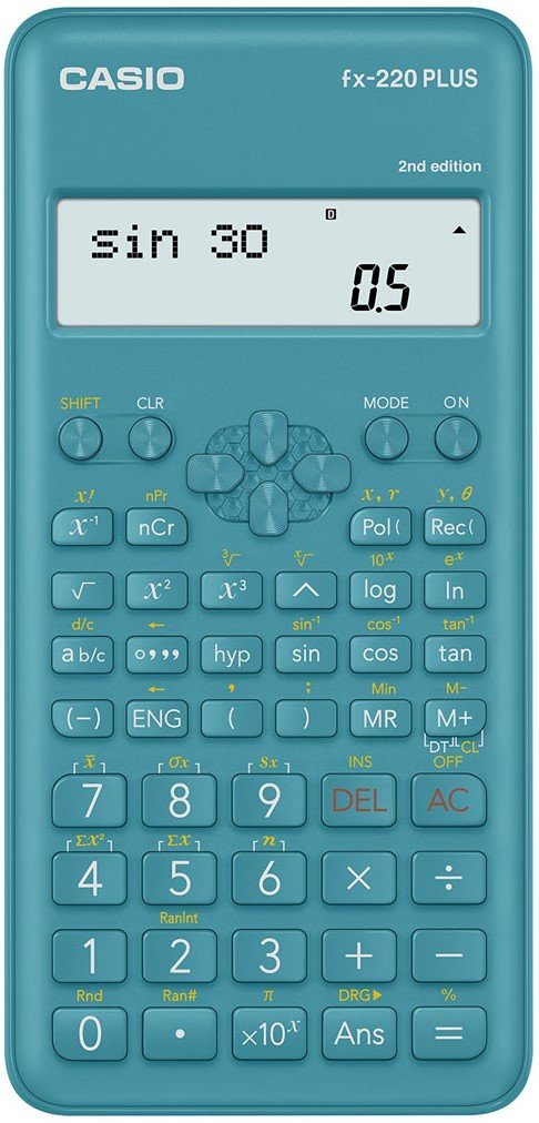 CASIO FX 220 PLUS 2E tyrkysová