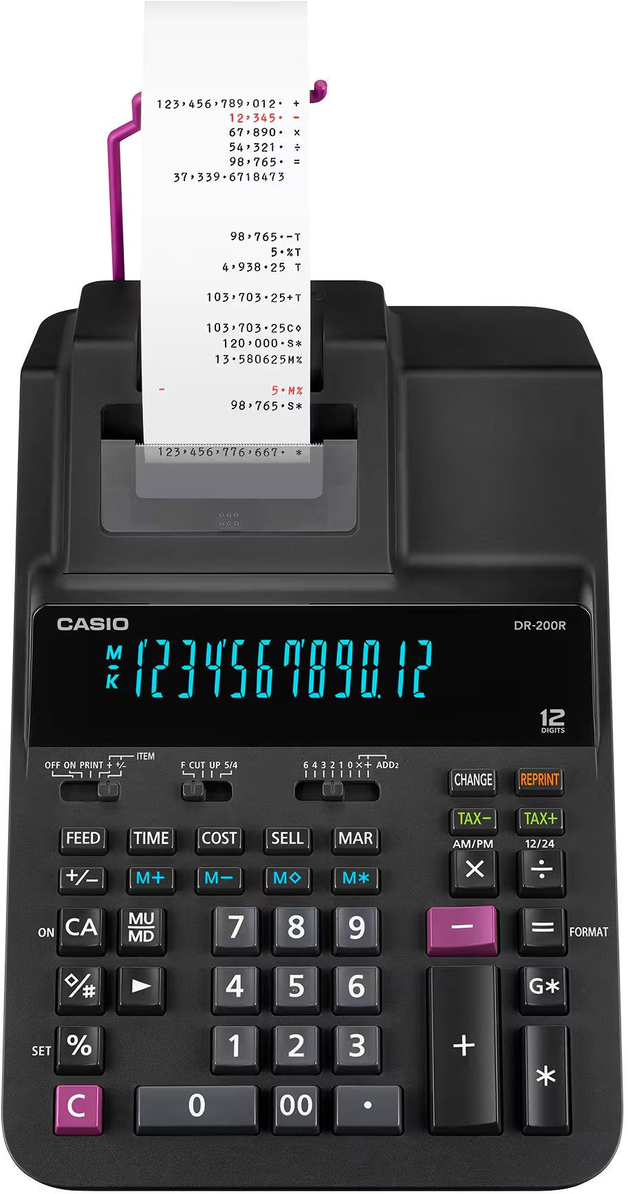 CASIO DR 200 R BK s tlačou