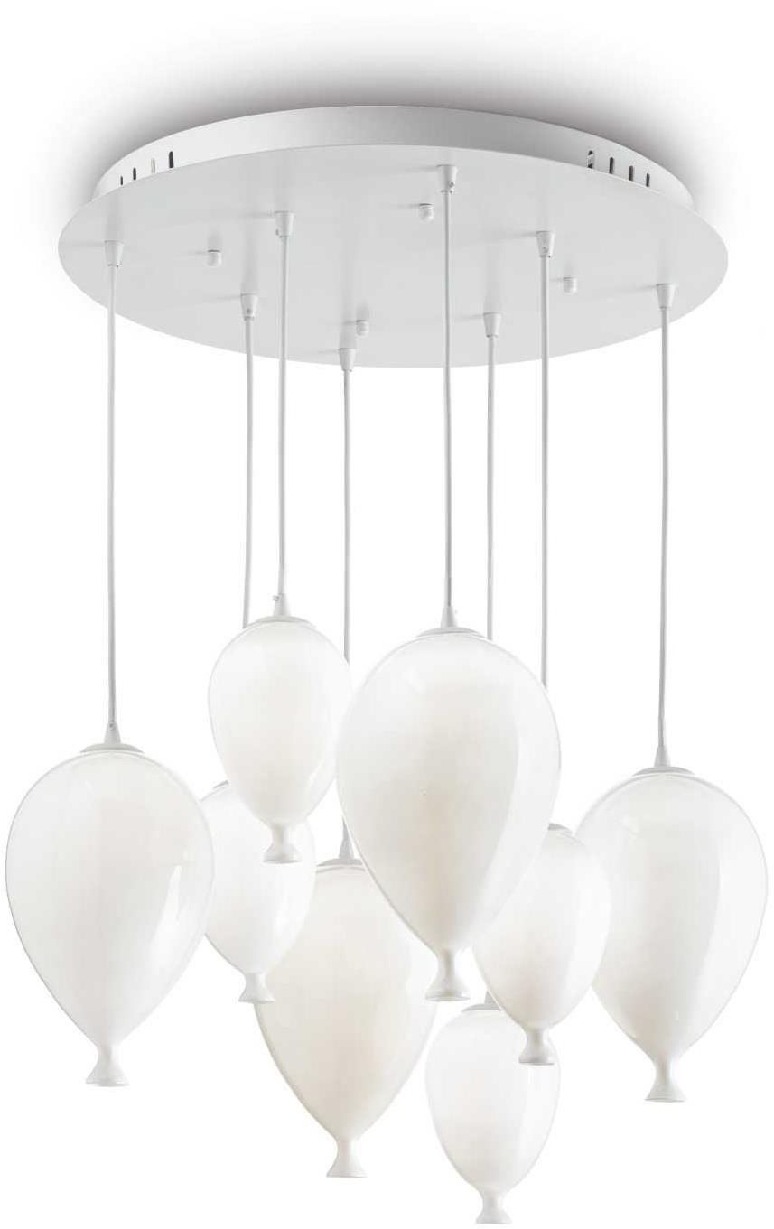 Ideal Lux Clo Wn SP8 závesné svietidlo 8× G9 LED 3 W 50 cm biele