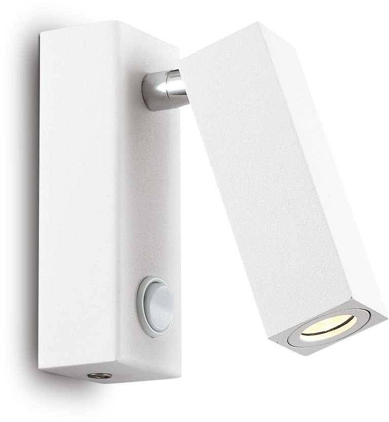 Ideal Lux Page AP1 nástenné bodové LED svietidlo 3 W hranaté biele