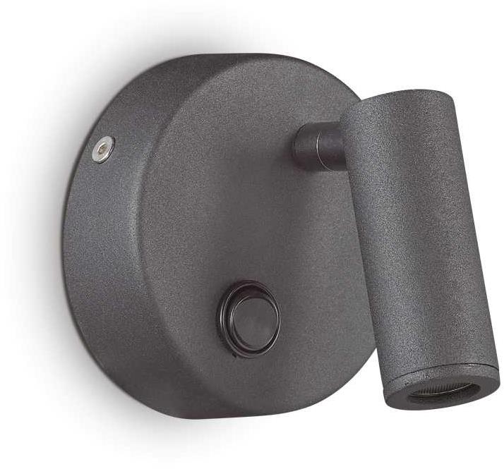 Ideal Lux Page AP1 nástenné bodové LED svietidlo 3 W okrúhle čierne