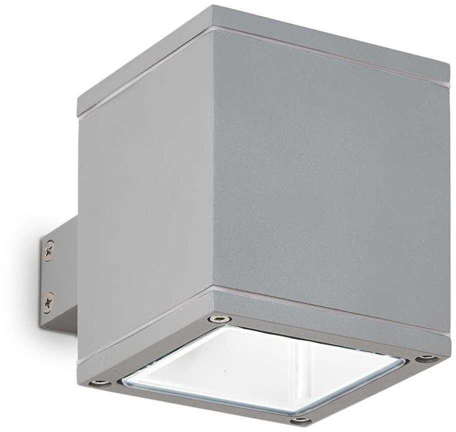 Ideal Lux Snif Square AP1 vonkajšie nástenné svietidlo 1× G9 40 W bez zdroja 9 cm hranaté sivé