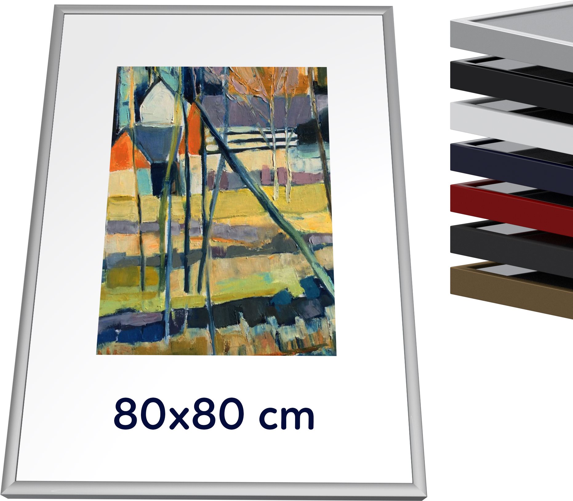 THALU Kovový rám 80 × 80 cm Čierna