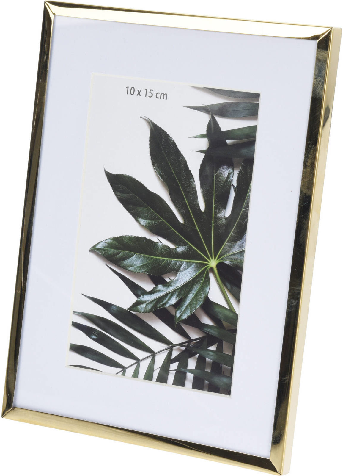 Home Styling Collection Kovový fotorámeček, passe-partout 20,8 × 15,5 × 1 cm, zlatý