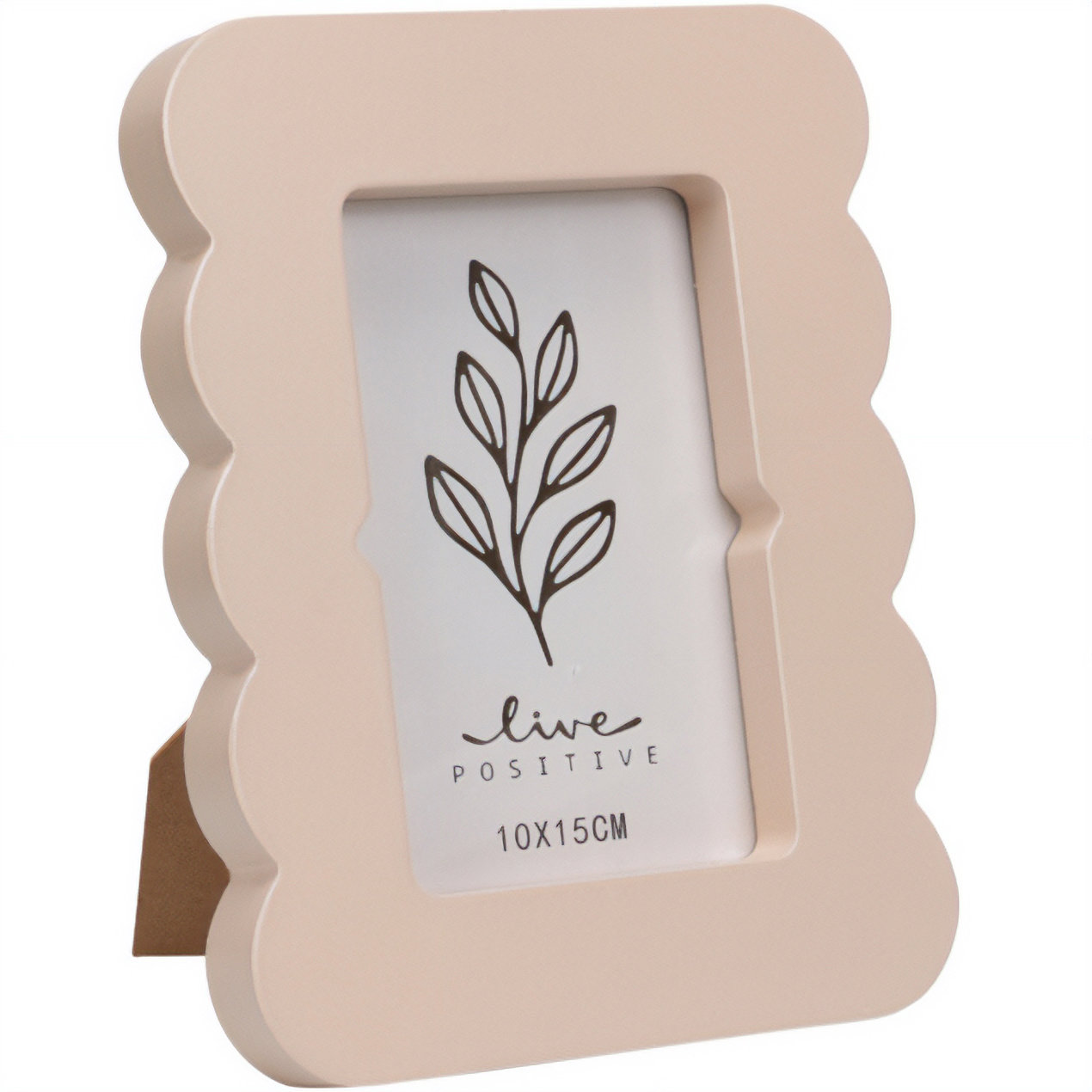 Home Styling Collection Fotorámeček BASE s vlnitým okrajem 16 × 2,2 × 20,8 cm, béžová