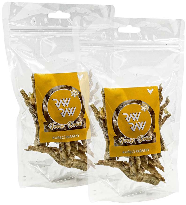 Raw Raw Freeze dried kuřecí pařátky 2 × 60 g