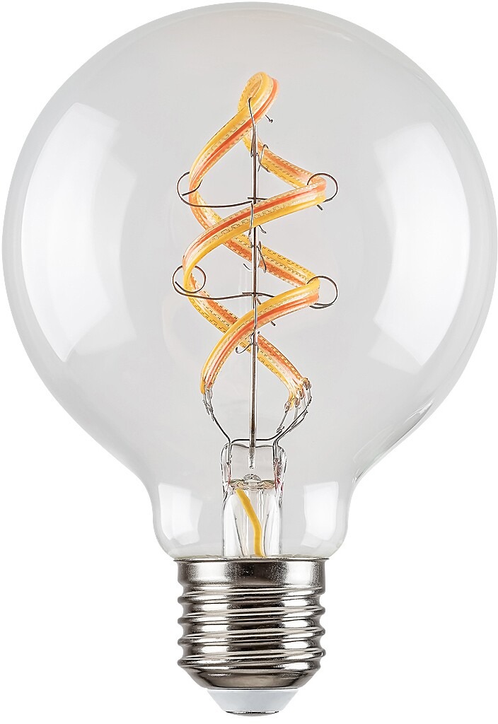 Rabalux LED žiarovka Spiral Filament Amber G95 RGB 4 W E27