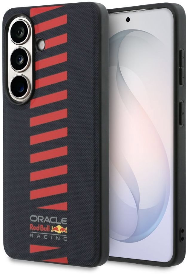 Red Bull PU Leather Meshed Powerbar Magnetic Zadný Kryt na Samsung Galaxy S26 Navy