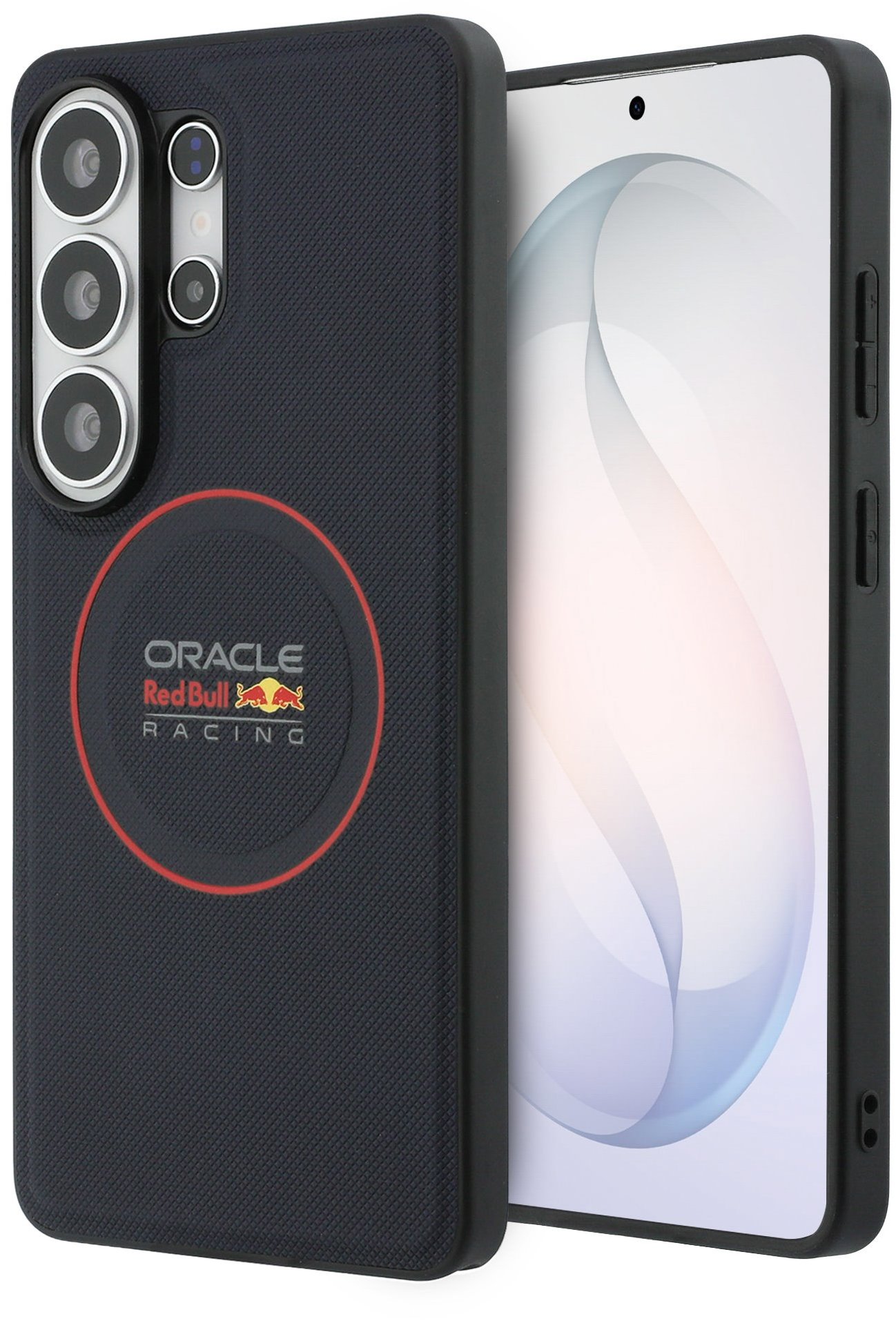 Red Bull PU Leather Meshed Red Ring Magnetic Zadný Kryt na Samsung Galaxy S26 Ultra Navy
