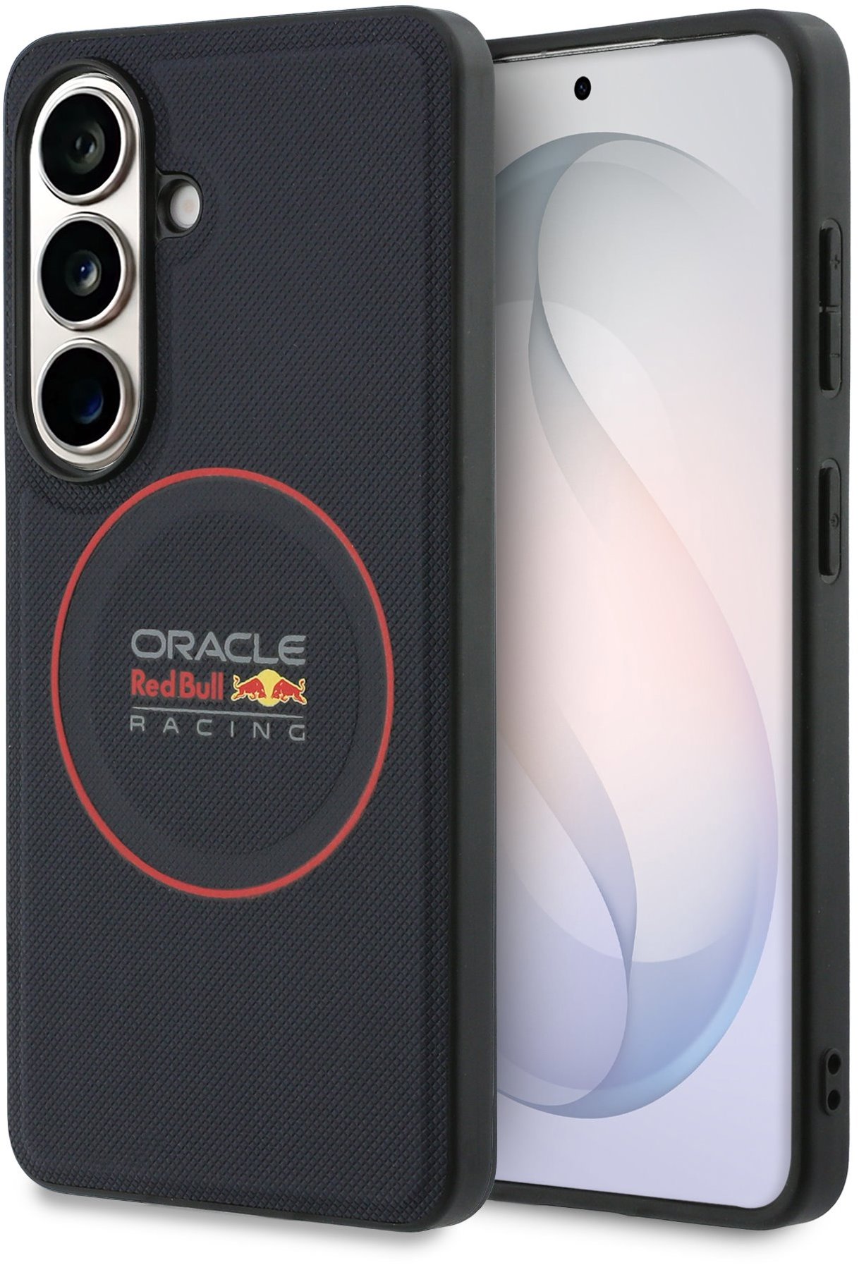 Red Bull PU Leather Meshed Red Ring Magnetic Zadný Kryt na Samsung Galaxy S26+ Navy