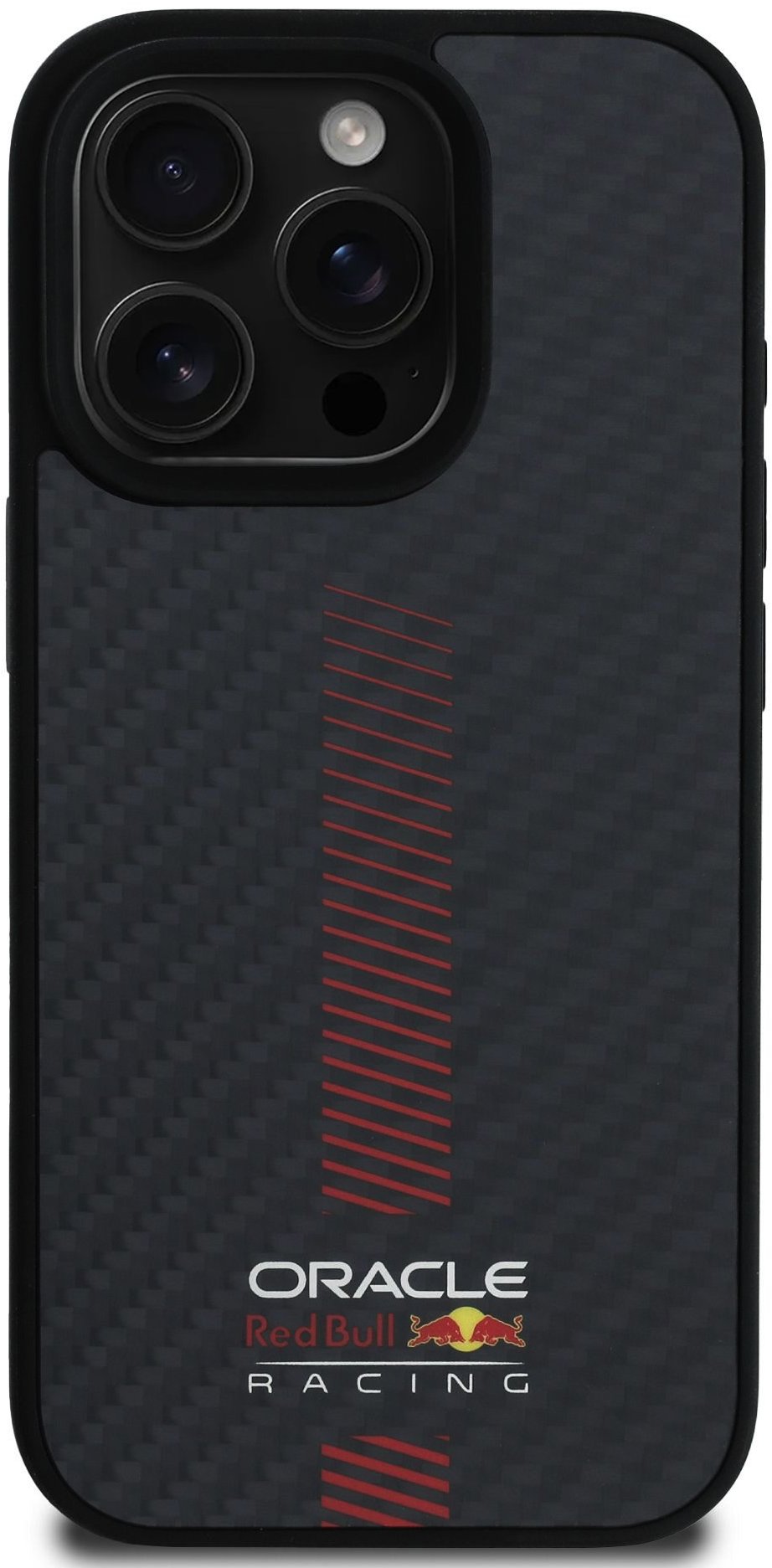 Red Bull Carbon Powerbar MagSafe Zadný Kryt pre iPhone 16 Pro Black