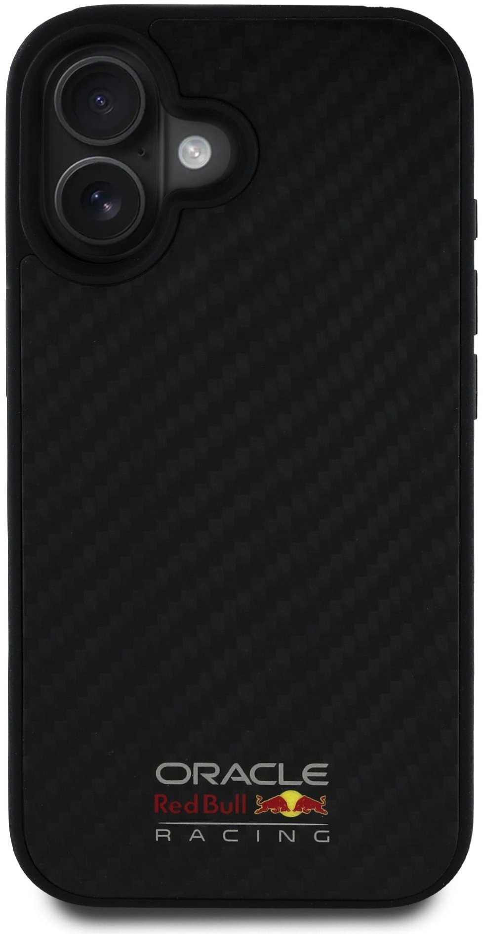 Red Bull Carbon Shiny Logo MagSafe Zadný Kryt pre iPhone 16 Black
