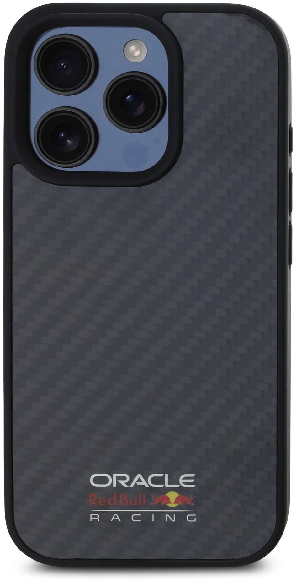 Red Bull Carbon Shiny Logo MagSafe Zadný Kryt pre iPhone 16 Pre Max Black