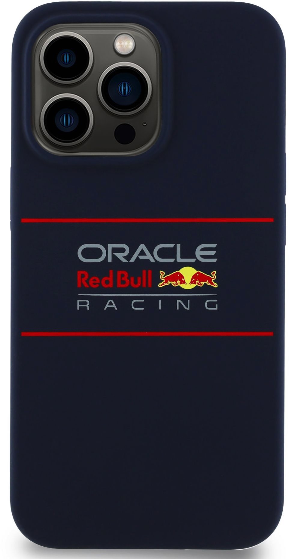 Red Bull Silicone Horizontal Logo MagSafe Zadný Kryt pre iPhone 13 Pre Navy