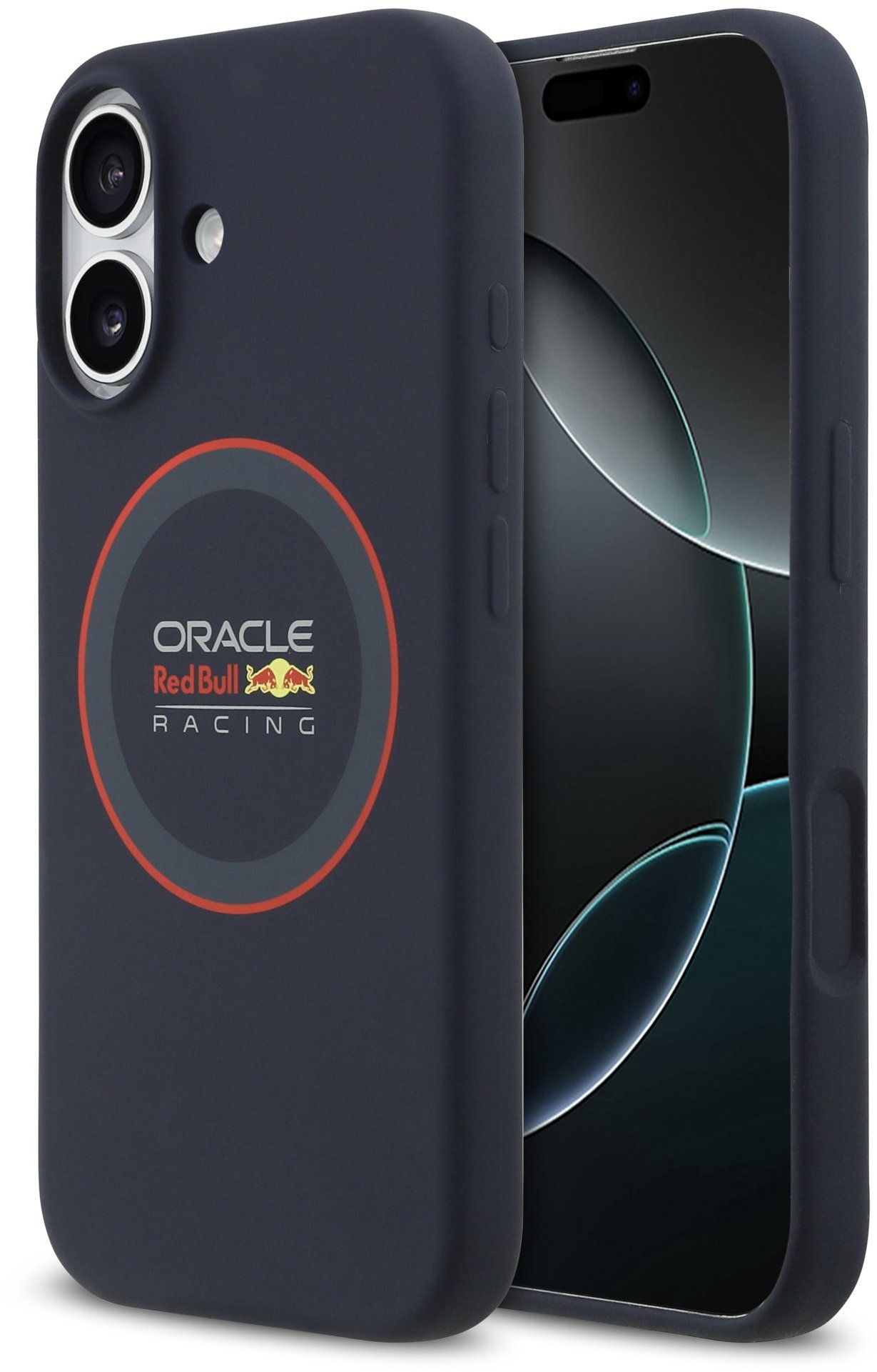 Red Bull Silicone Red Ring MagSafe Zadný Kryt na iPhone 17 Navy