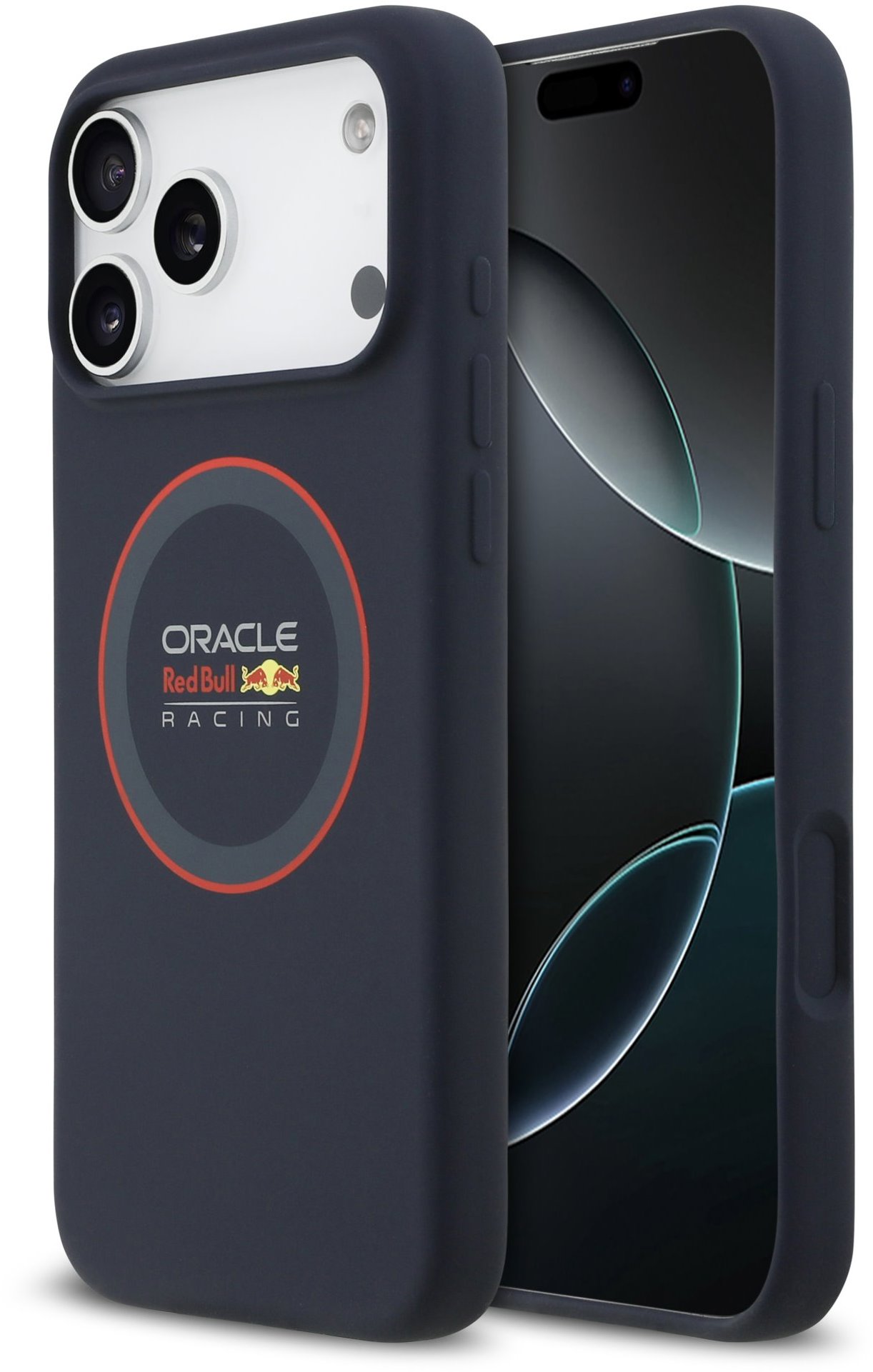 Red Bull Silicone Red Ring MagSafe Zadný Kryt na iPhone 17 Pro Max Navy