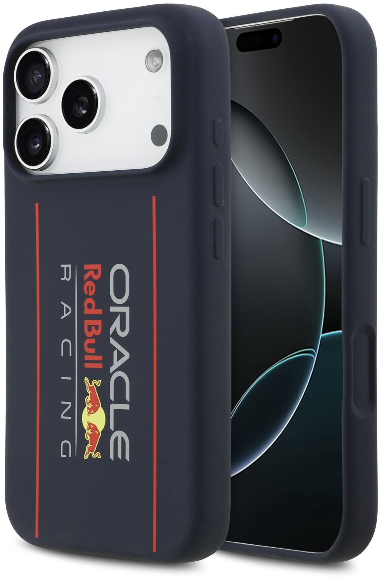 Red Bull Silicone Vertical Logo MagSafe Zadný Kryt na iPhone 17 Pro Navy