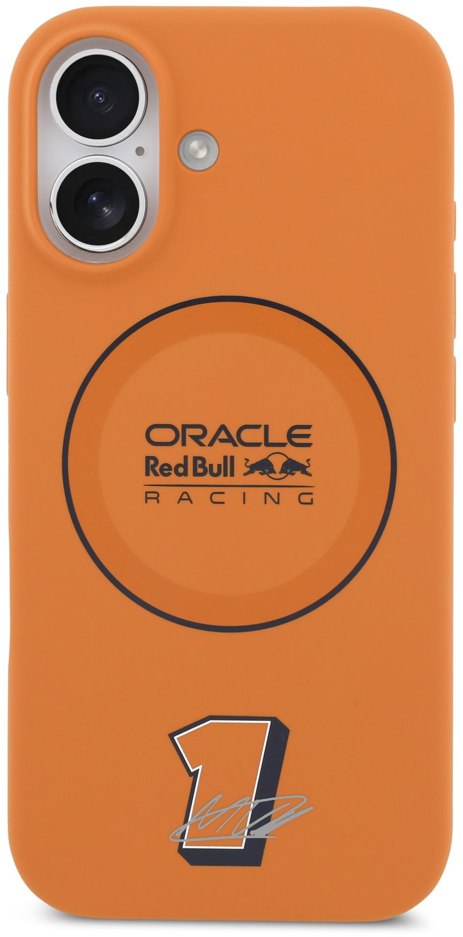 Red Bull Silicone Blue Ring MagSafe Zadný Kryt na iPhone 17 Orange