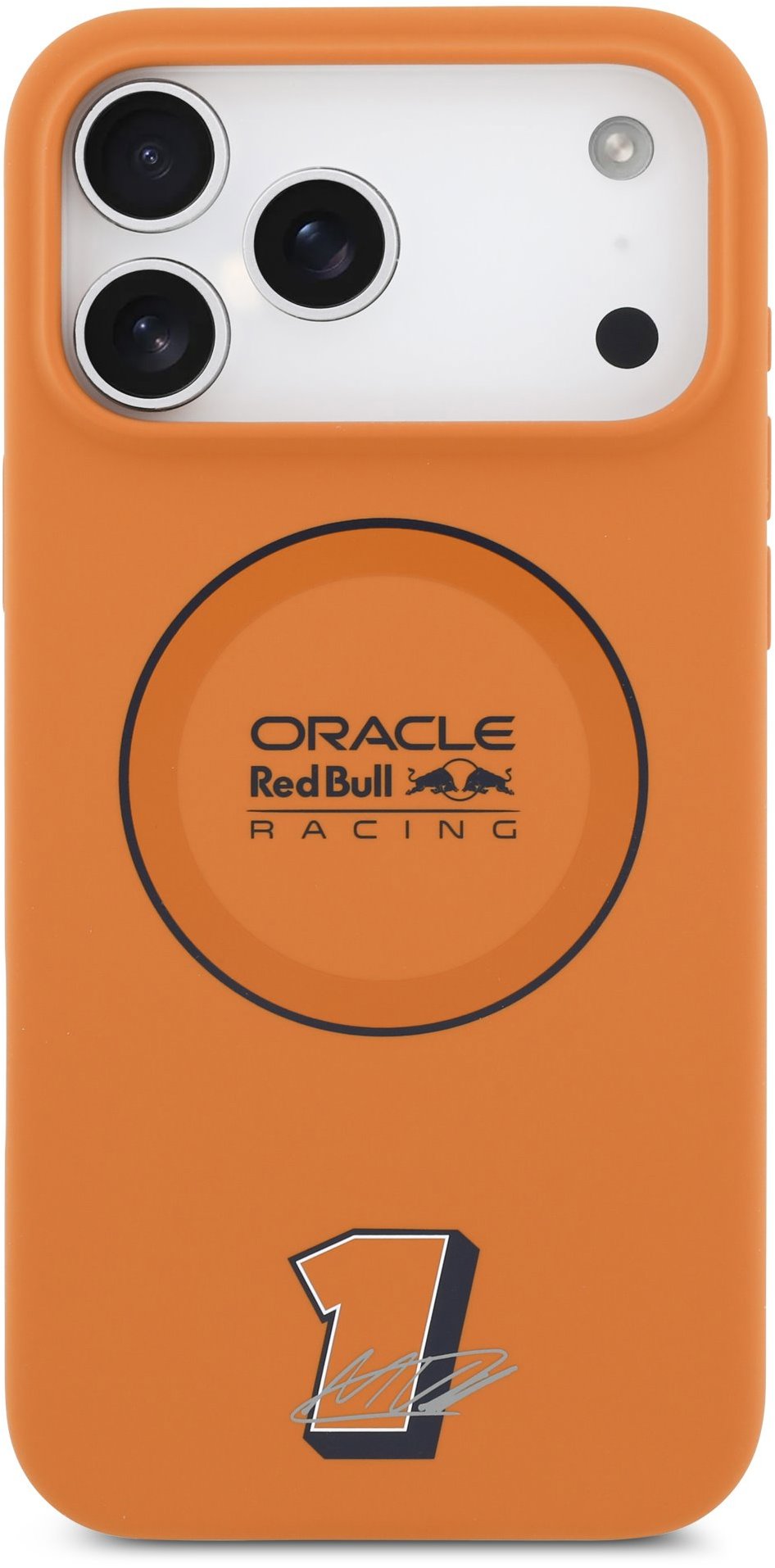 Red Bull Silicone Blue Ring MagSafe Zadný Kryt na iPhone 17 Pro Max Orange