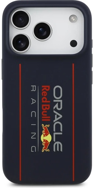 Red Bull Silicone Vertical Logo MagSafe Zadný Kryt na iPhone 17 Pro Max Navy