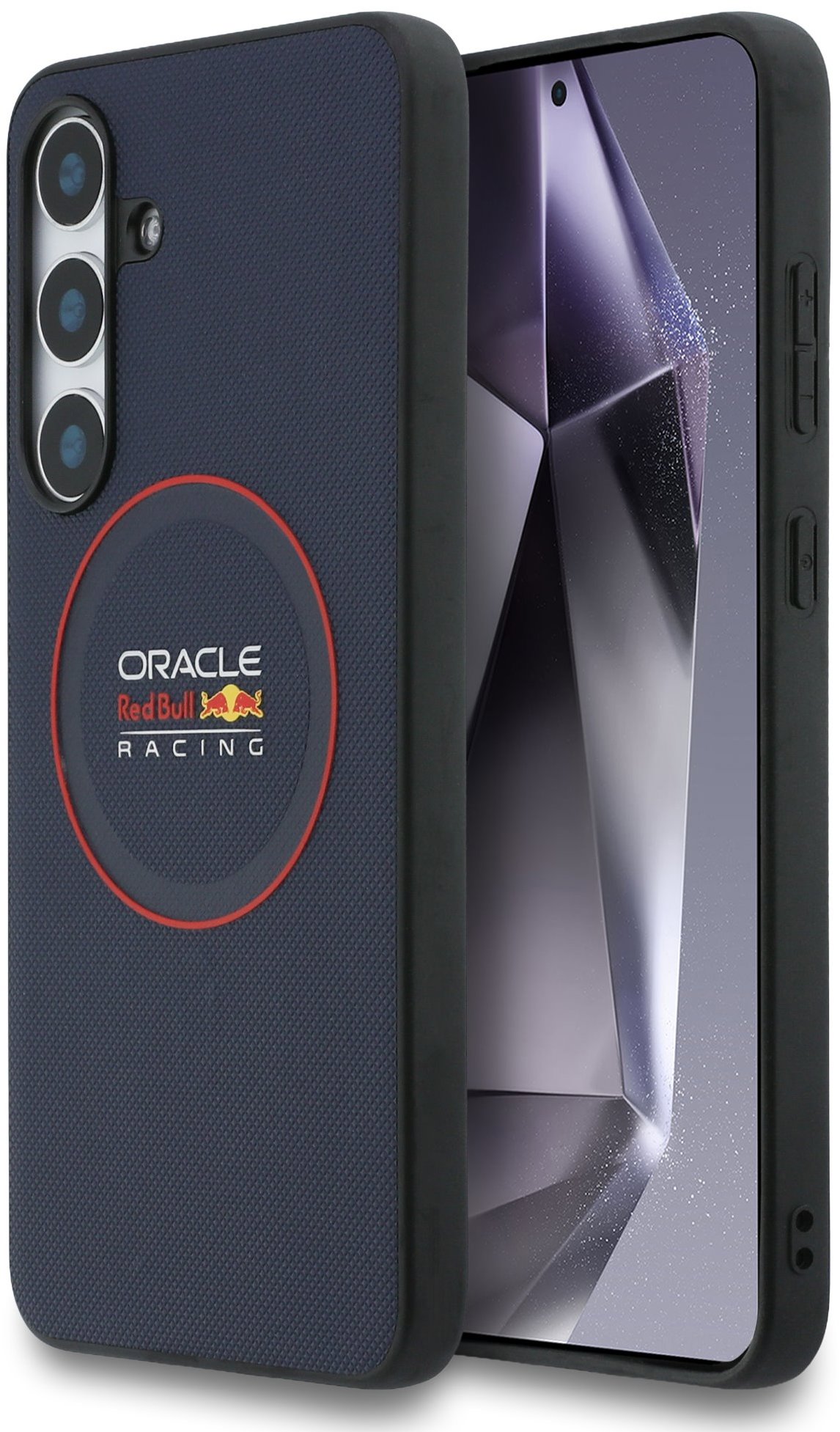Red Bull PU Leather Red Ring MagSafe Zadný Kryt na Samsung Galaxy S25 FE Navy