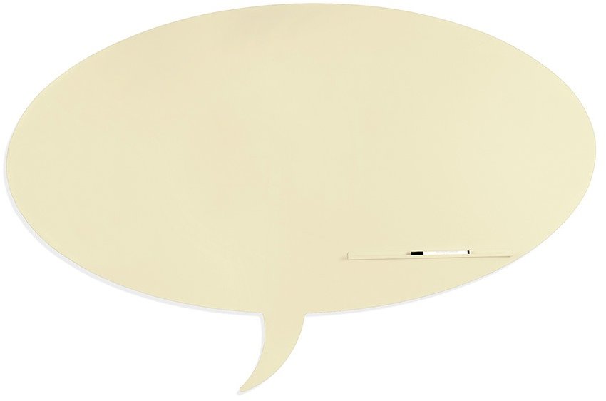 ROCADA Skin Shape Talk 6440-1013, bezrámová, tvar bubliny, 115 × 75 cm, perlová biela RAL 1013