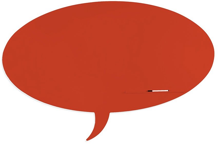 ROCADA Skin Shape Talk 6440-2002, bezrámová, tvar bubliny, 115 × 75 cm, rumelková RAL 2002