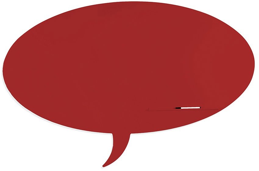 ROCADA Skin Shape Talk 6440-3002, bezrámová, tvar bubliny, 115 × 75 cm, karmínová 3002