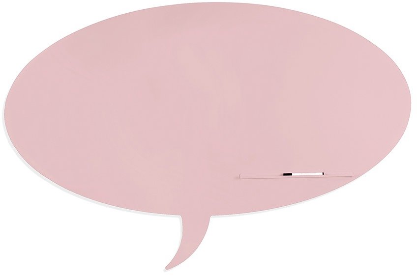 ROCADA Skin Shape Talk 6440-490, bezrámová, tvar bubliny, 115 × 75 cm, ružová RAL 490