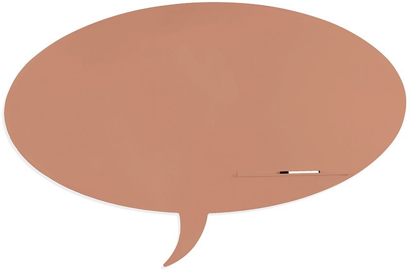 ROCADA Skin Shape Talk 6440-3012, bezrámová, tvar bubliny, 115 × 75 cm, červenobéžová RAL 3012
