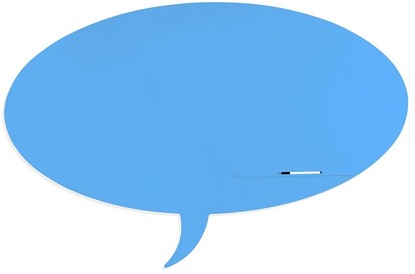 ROCADA Skin Shape Talk 6440-630, bezrámová, tvar bubliny, 115 × 75 cm, modrá RAL 630