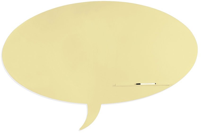 ROCADA Skin Shape Talk 6441-1015, bezrámová, tvar bubliny, 150 × 100 cm, slonová kosť RAL 1015