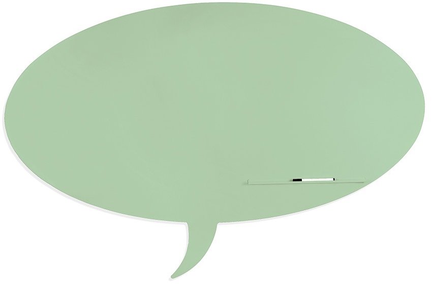 ROCADA Skin Shape Talk 6441-6019, bezrámová, tvar bubliny, 150 × 100 cm, pastelová zelená RAL 6019