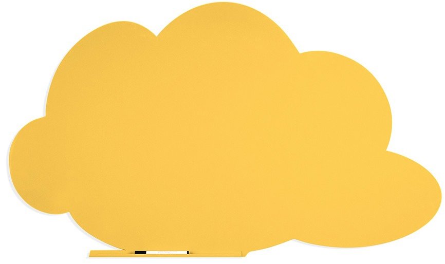 ROCADA Skin Shape Cloud 6450-1023, bezrámová, tvar mraku, 115 × 75 cm, žltá dopravná RAL 1023