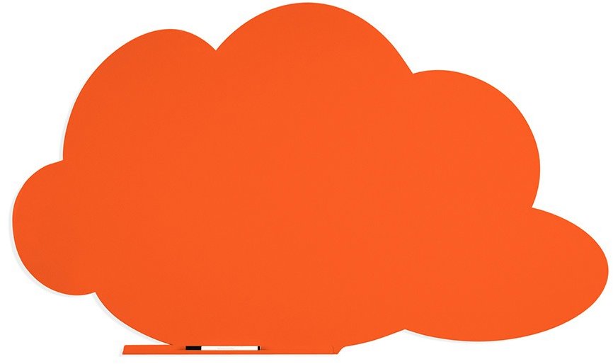 ROCADA Skin Shape Cloud 6450-2008, bezrámová, tvar mraku, 115 × 75 cm, oranžová RAL 2008